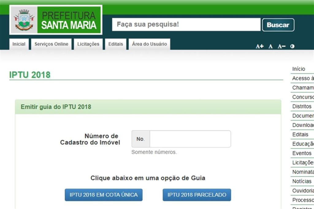 Foto: IPTU (Reprodução) - 