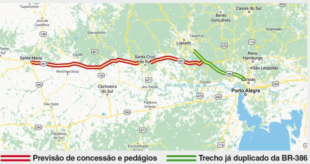 Plano é colocar pedágio em toda a RSC-287 e duplicar toda a rodovia em até 30 anos