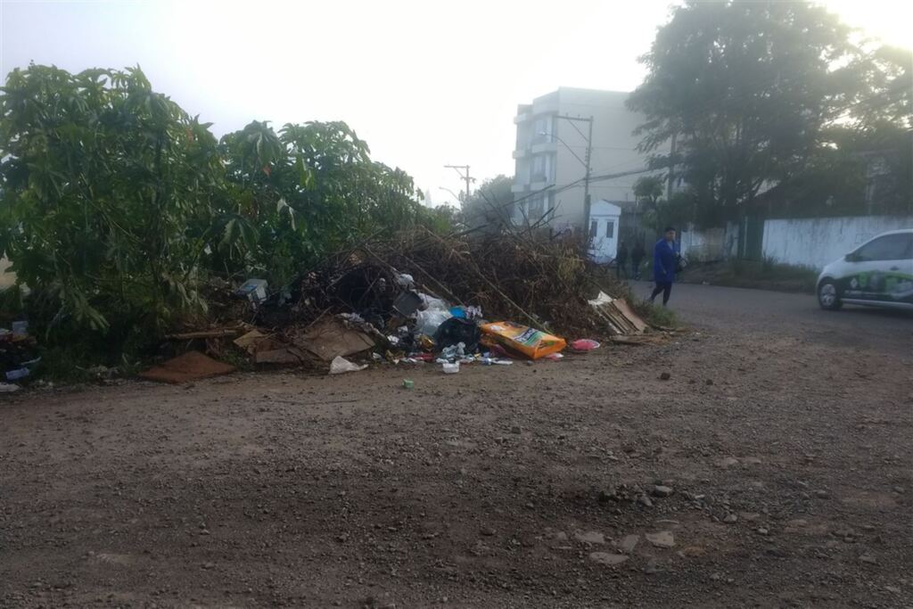 Foto: Natália Venturini (Diário) - Terreno na Rua Aristides Lobo está tomado pelo mato alto e lixo