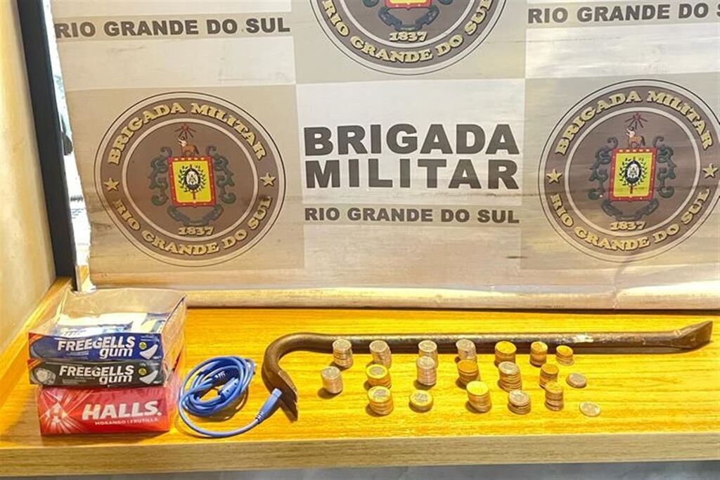 Homem é preso após arrombar e furtar estabelecimento comercial no Centro de Santa Maria