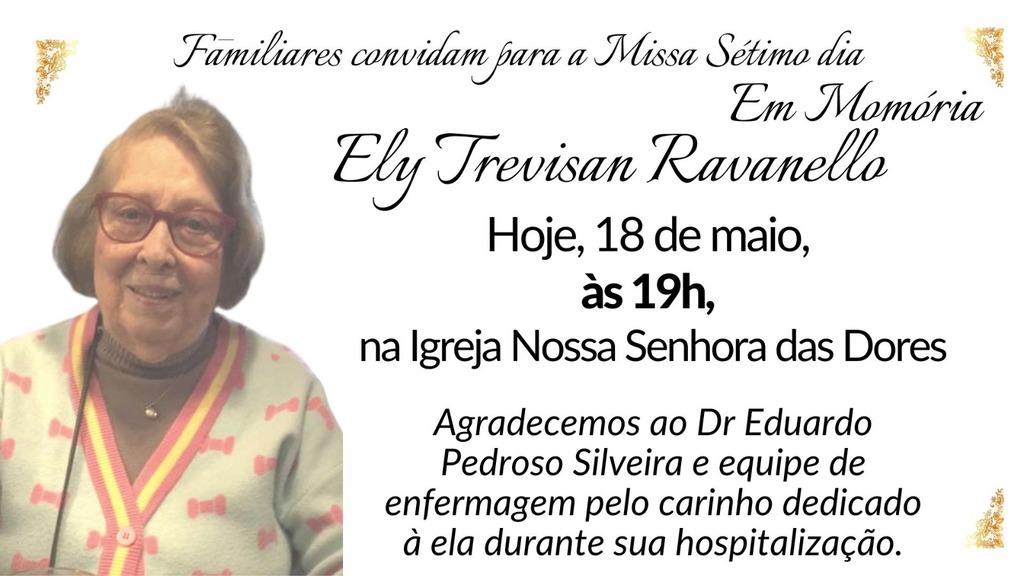 Missa de sétimo dia - Ely Trevisan Ravanello