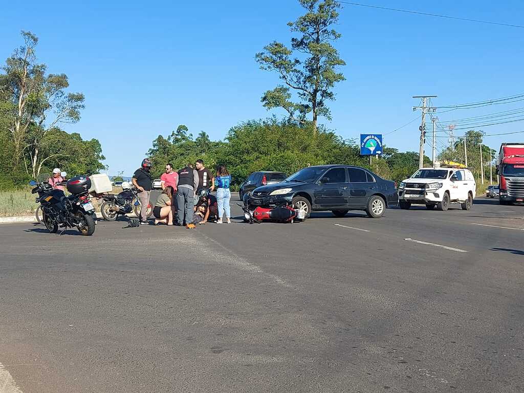 Video: acidente na RSC-287 deixa dois feridos