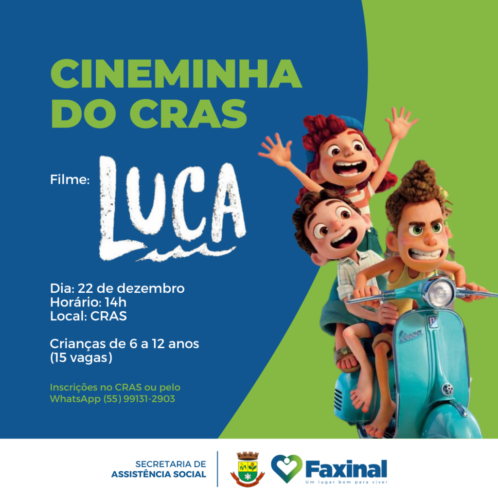 Última edição deste ano do Cineminha do CRAS em Faxinal do Soturno será nesta quinta-feira