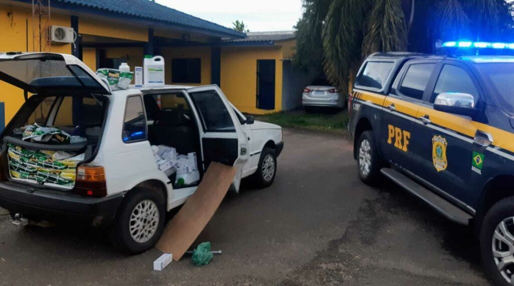 Casal é preso transportando 250 quilos de agrotóxicos de origem estrangeira em Rosário do Sul
