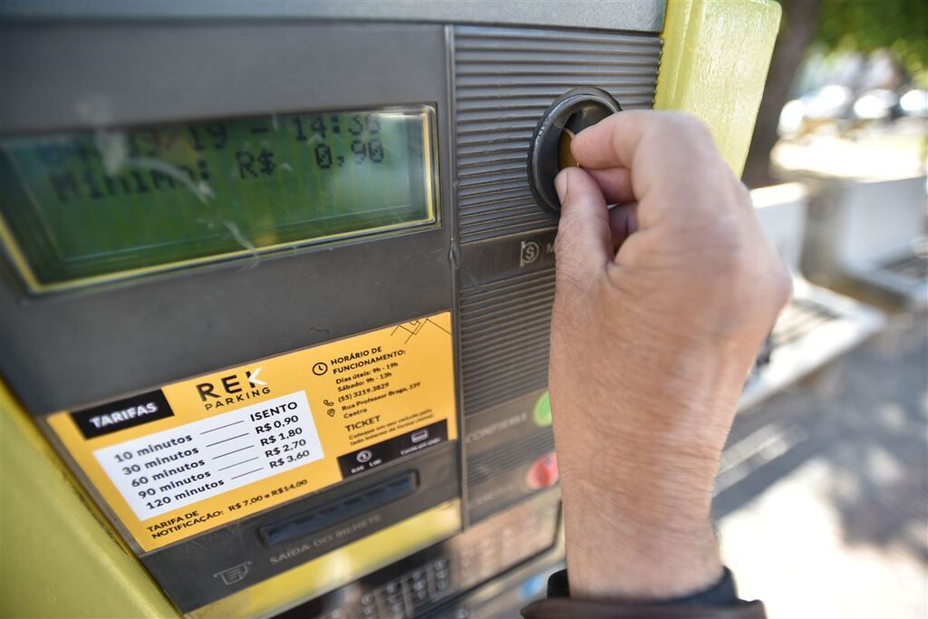Valores do estacionamento rotativo de Santa Maria têm reajuste a partir desta segunda-feira