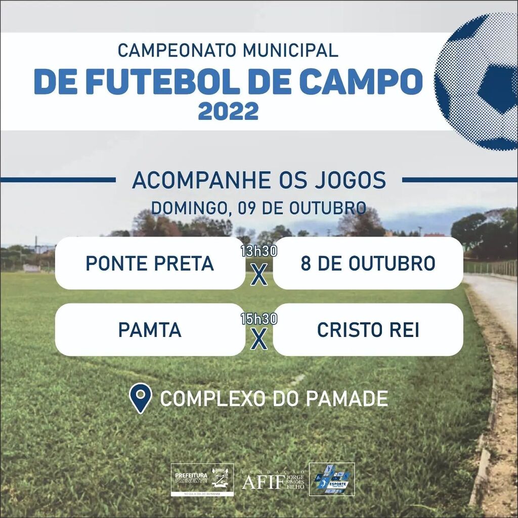Complexo do Pamade sediará mais uma rodada do Campeonato de Futebol de Campo de São Sepé