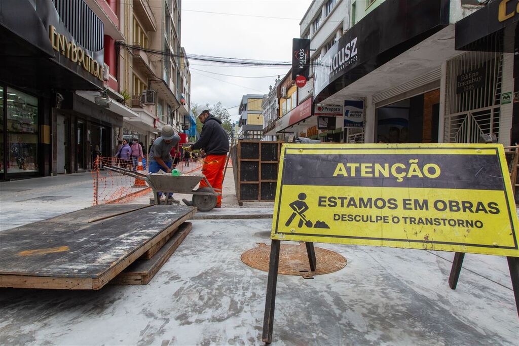 Obras no Calçadão completam quatro meses e avançam para terceiro quadrante