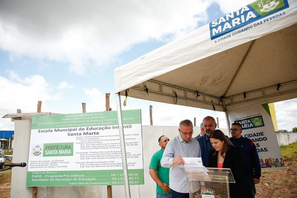Prefeitura de Santa Maria retoma a obra da creche do Bairro Nova Santa Marta