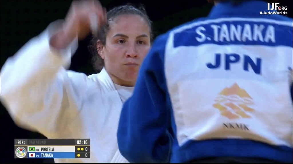 Maria Portela é eliminada no Mundial de Judô na categoria 70 kg