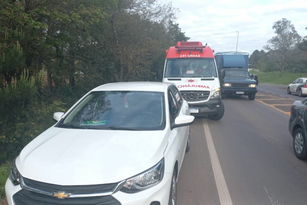 Motociclista fica ferido em acidente na RSC-287 em Santa Maria