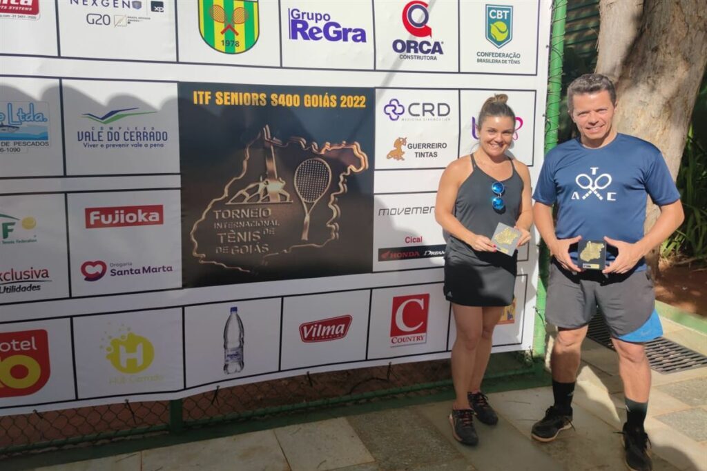 Dupla de Santa Maria brilha no Circuito Mundial de Tênis Sênior em Goiás