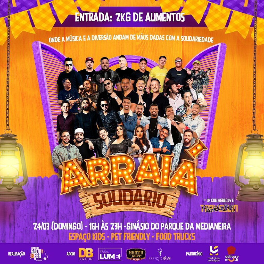 Artistas de Santa Maria realizam show para arrecadar alimentos pelo Arraiá Solidário