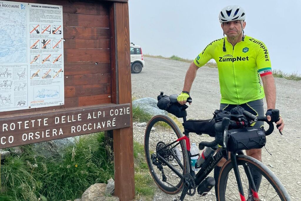 Ciclista de Santa Maria completa prova nos alpes italianos
