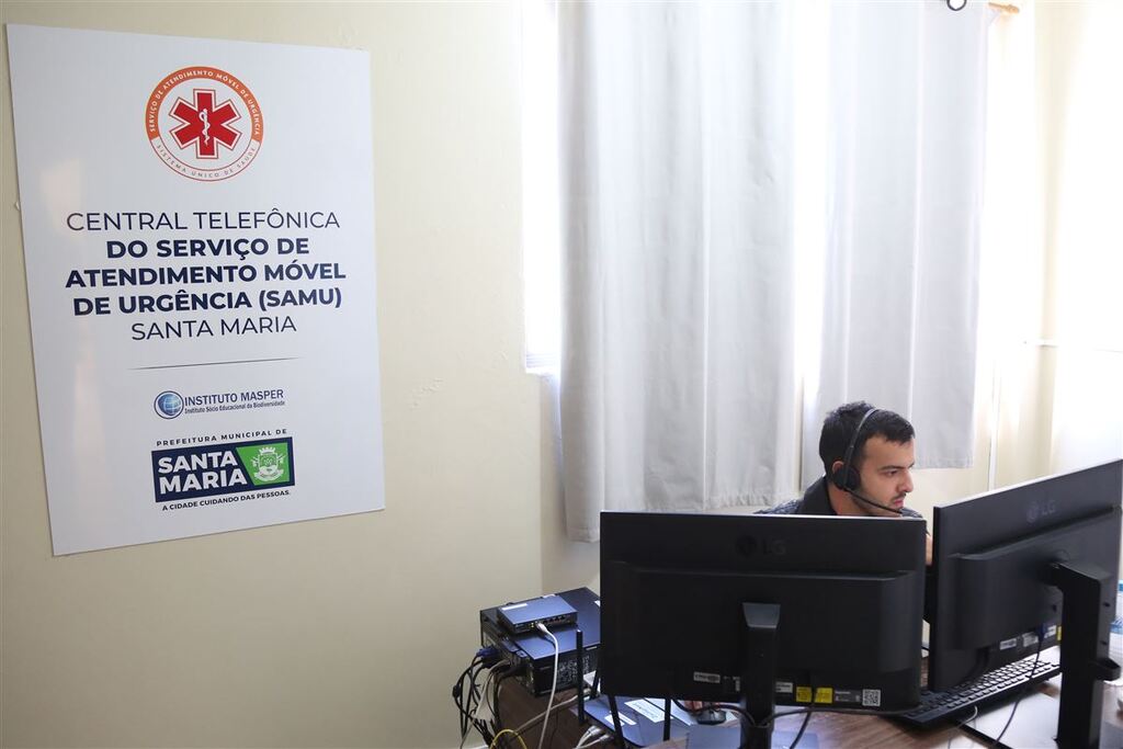 Nos primeiros quatros meses de 2022, Central do Samu em Santa Maria regulou 82% dos chamados