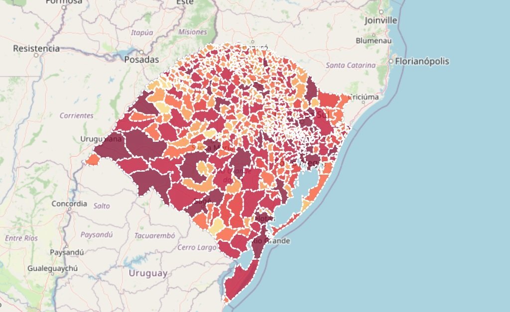 Rio Grande do Sul registra mais 135 óbitos e total ultrapassa 25 mil