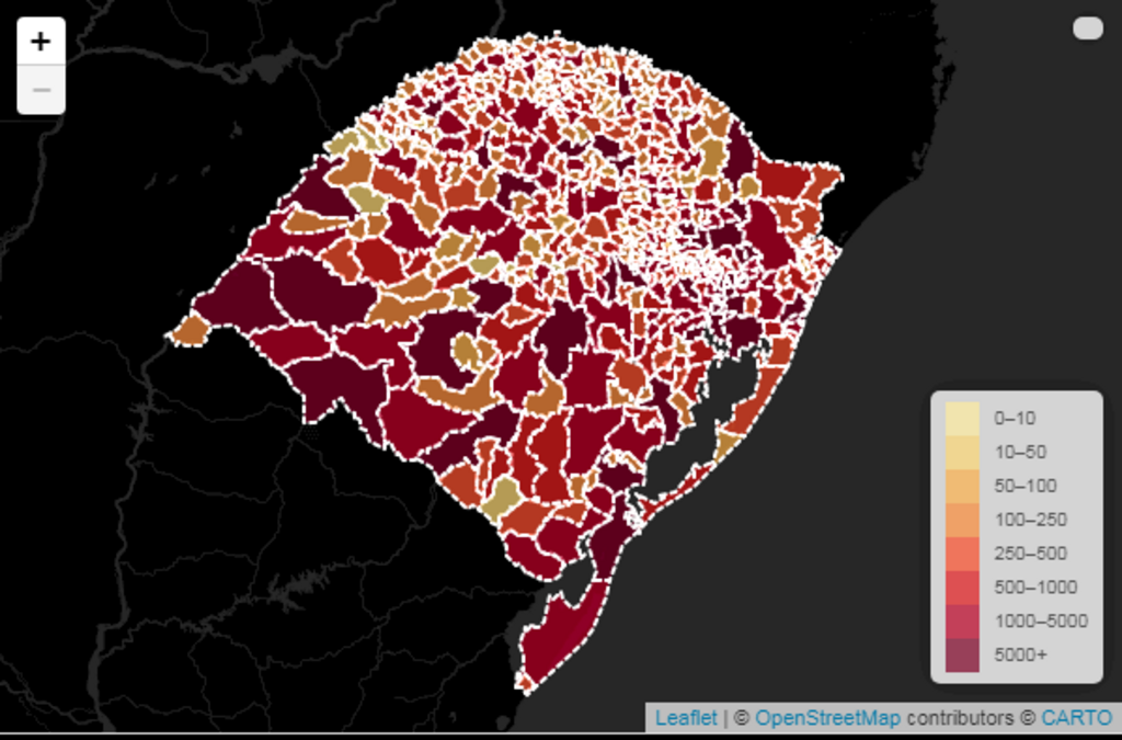 RS confirma 193 novos óbitos por Covid-19 em 24 horas