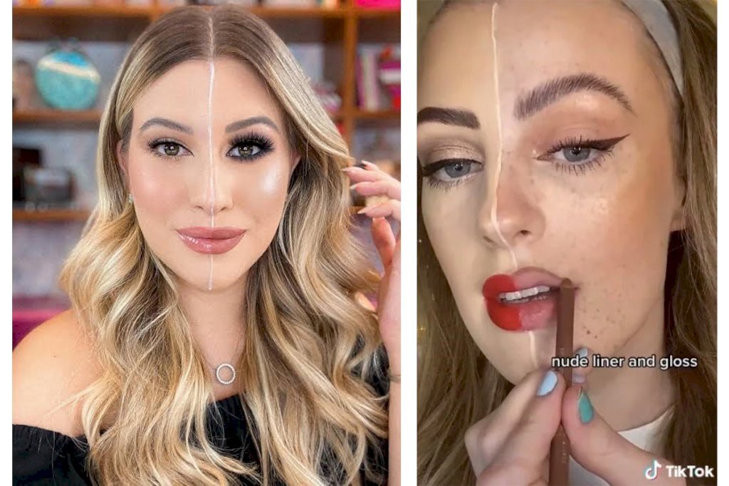 A diferença entre as maquiagens de 2016 e 2021