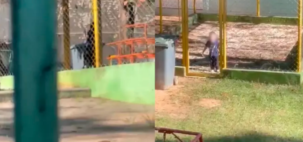 Criança é presa dentro de 