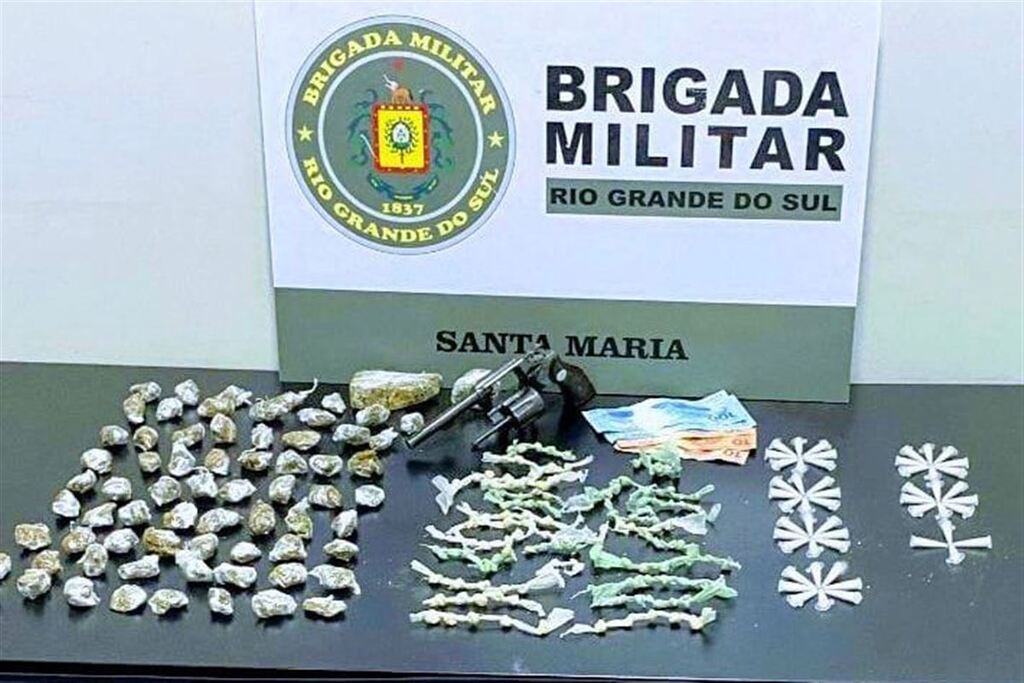 Jovem é preso com arma e drogas na região leste de Santa Maria