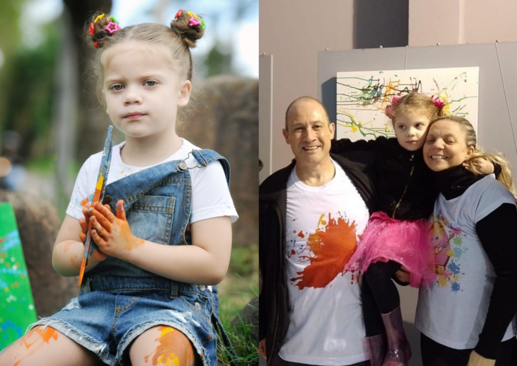 Artista santa-mariense de 5 anos tem obras expostas no Uruguai (e convites para a Europa)