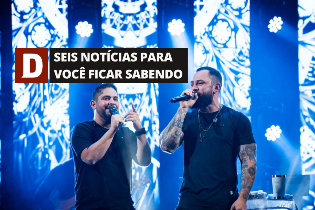 Ingressos para o show de Jorge e Mateus começam a ser vendidos e outras 5 notícias