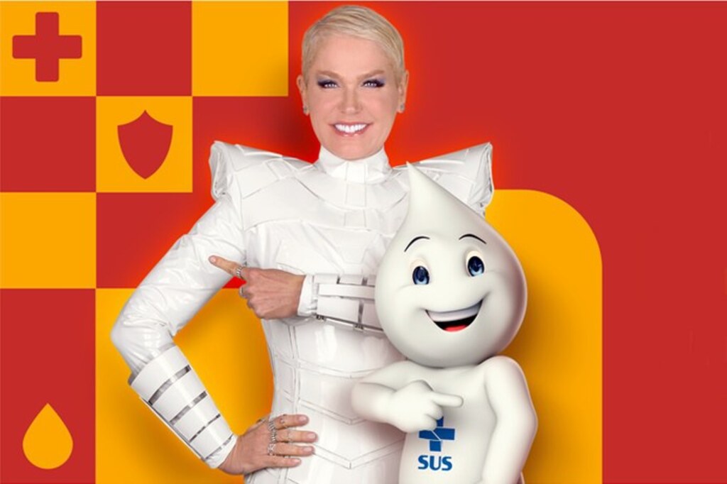 Foto: Ministério da Saúde (Divulgação) - Xuxa Meneghel se uniu ao Zé Gotinha para, juntos, divulgarem a Campanha de Multivacinação do Ministério da Saúde