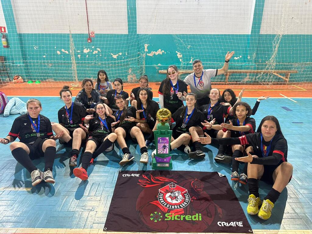 título imagem Equipe de Santiago conquista o título na categoria sub-17 da 1º Copa Nes de Futsal Feminino