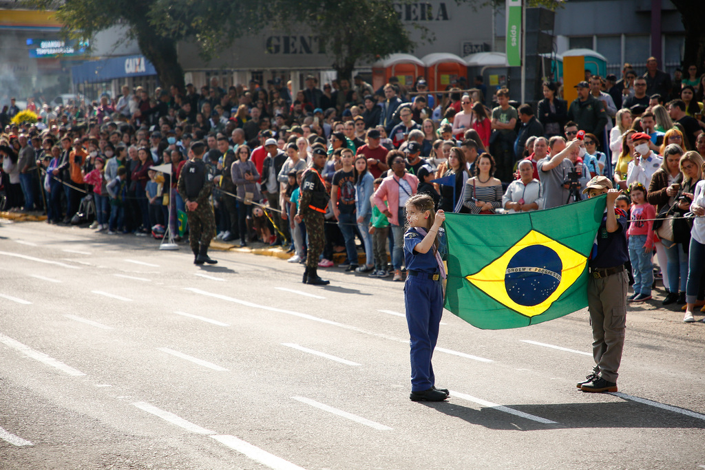 Foto: Ariéli Ziegler (prefeitura de Santa Maria) - Desfile de 7 de setembro de 2022 reuniu cerca de 70 mil pessoas em Santa Maria