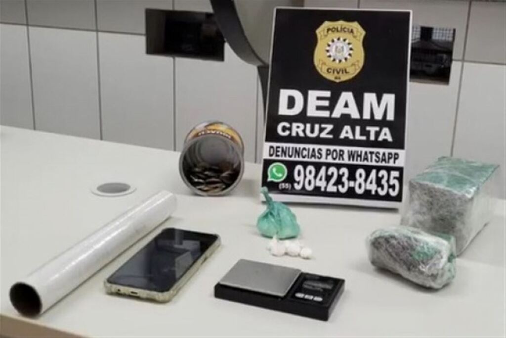 Foto: Polícia Civil - Droga apreendida foi avaliada em aproximadamente R$ 10 mil