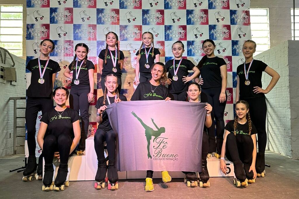 Equipe de patinação de Santa Maria competiu em Sobradinho no final de semana