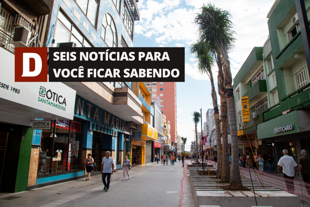 Entrega do Calçadão Isaia foi adiada para 7 de outubro e outras 5 notícias