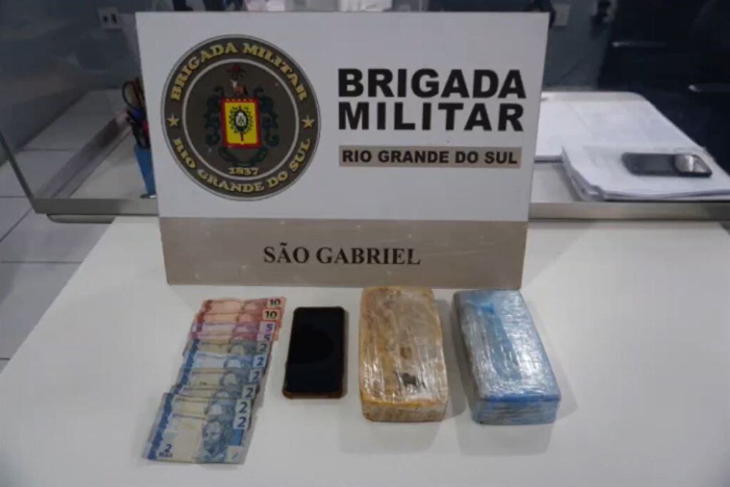 Foto: Brigada Militar - Droga apreendida renderia aproximadamente 400 mil porções se fosse fracionada