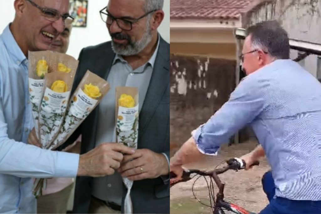 Homenagem ao escolhido a sucessor x Campanha de bicicleta