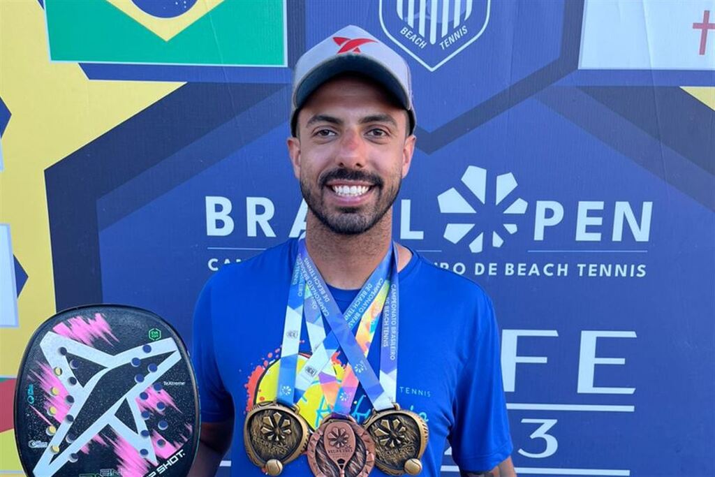 Foto: Arquivo pessoal - Áimann comanda algumas categorias da seleção gaúcha e foi contratado para ser treinador em clube de beach tennis de Porto Alegre