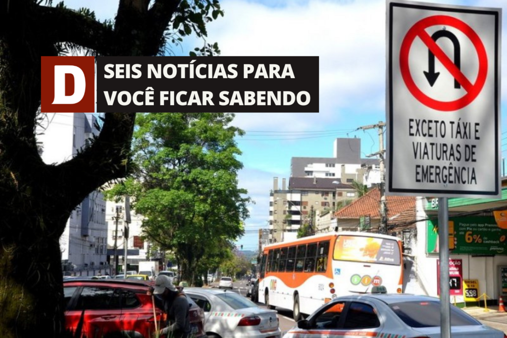 Trânsito sofre alteração em frente ao Hospital de Caridade de Santa Maria e outras 5 notícias