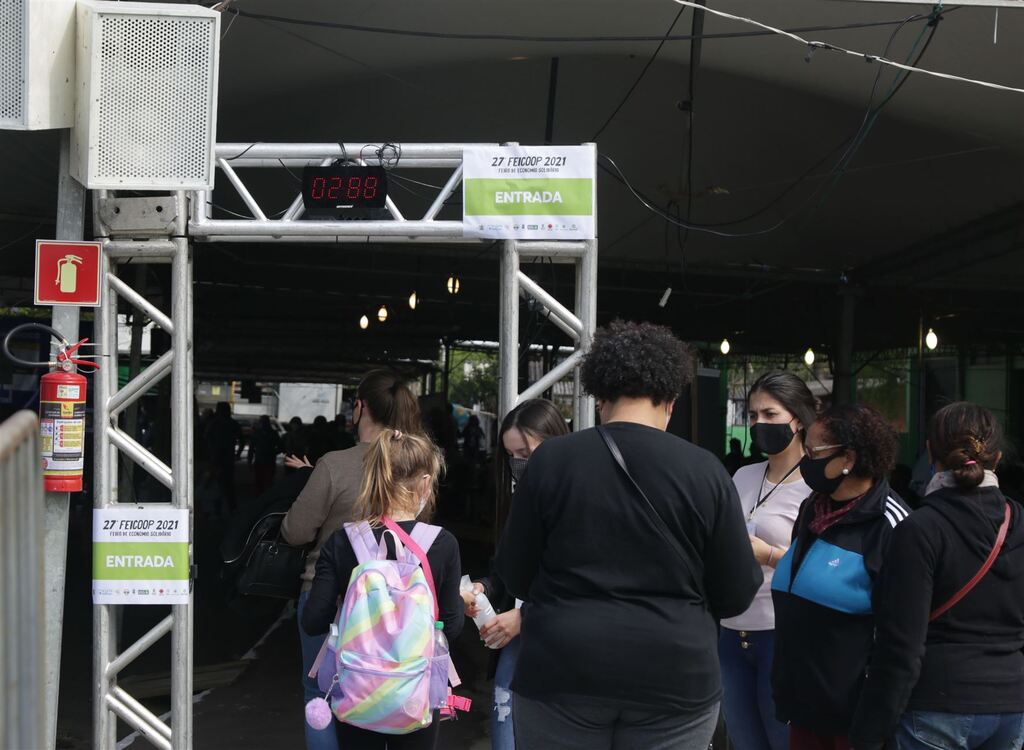 Foto: Pedro Piegas (Arquivo/Diário) - Em 2021, durante a pandemia, a 27ª Feira Internacional do Cooperativismo adotou um contador eletrônico para registro do público