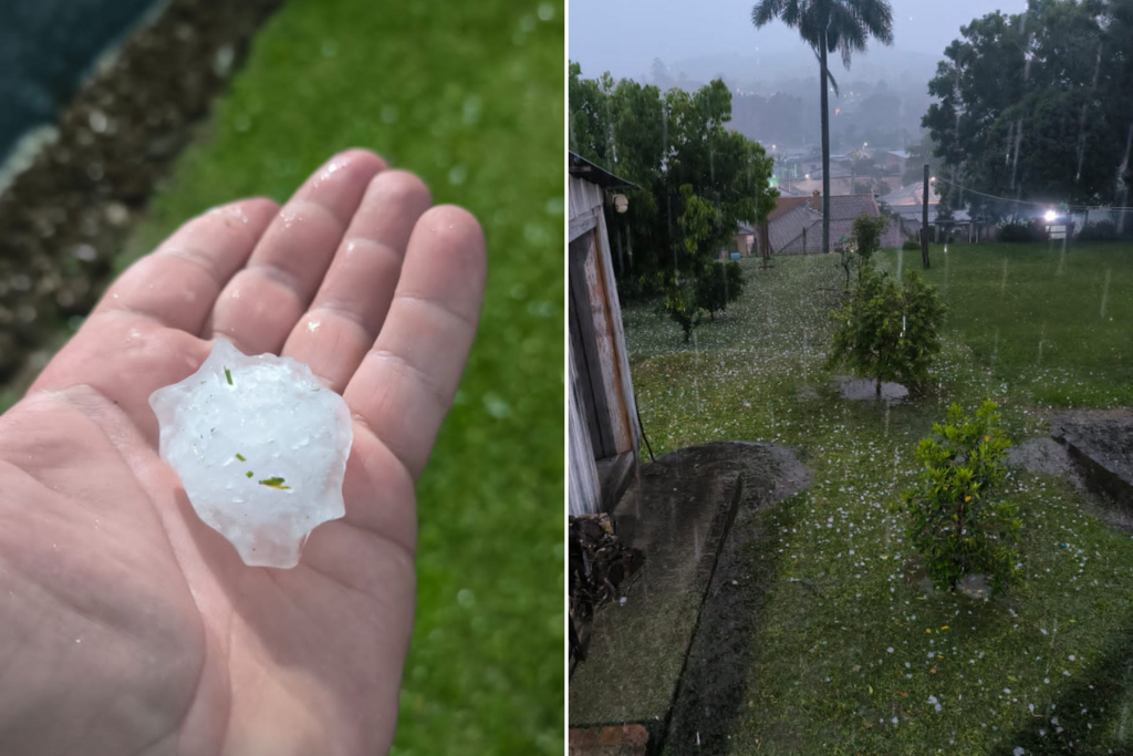 Chuva com granizo e vento deixa cerca de 100 casas destelhadas em Mata Chuva com granizo e vento deixa cerca de 100 casas destelhadas em Mata