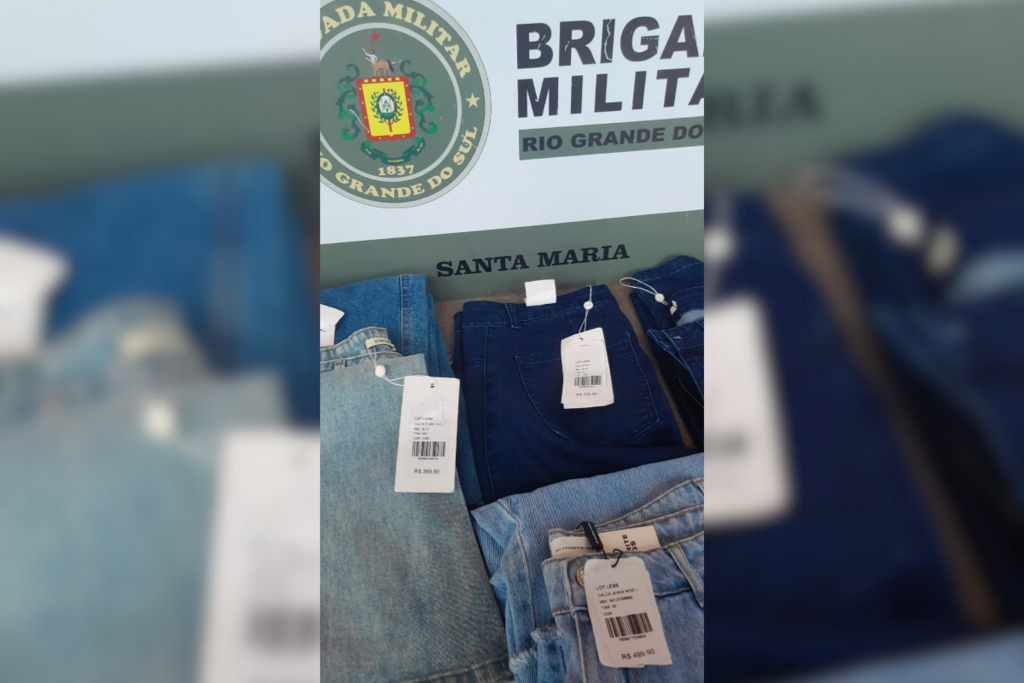 Homem é preso vendendo roupas furtadas em Santa Maria