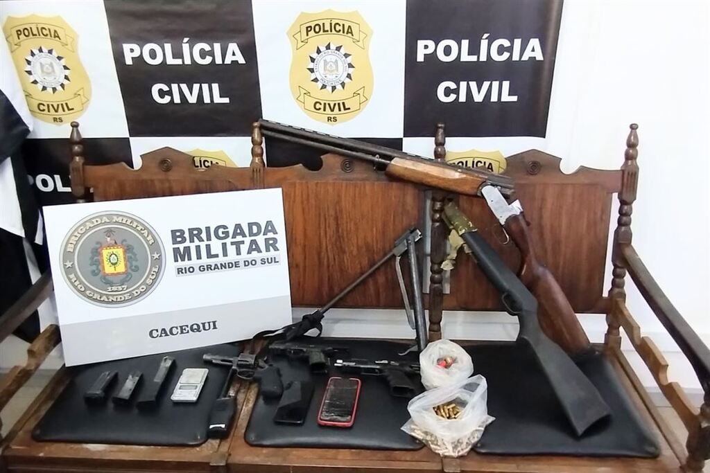 Cinco pessoas são presas por porte ilegal de armas em Cacequi
