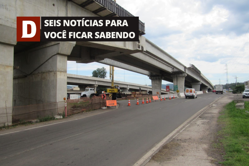 Trânsito terá alteração no viaduto da Uglione a partir desta sexta-feira e outras 5 notícias