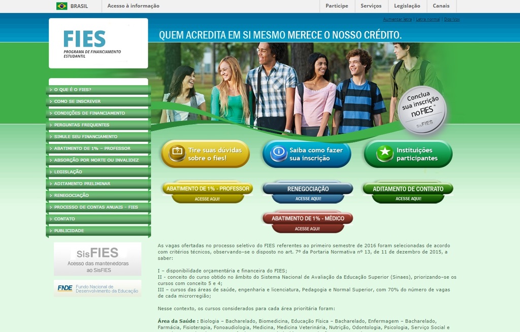 título imagem Fies tem inscrições prorrogadas até esta segunda-feira