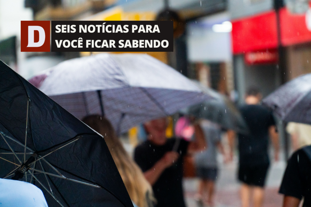  Após calor, Santa Maria pode registrar temporais no fim desta quarta-feira e outras 5 notícias
