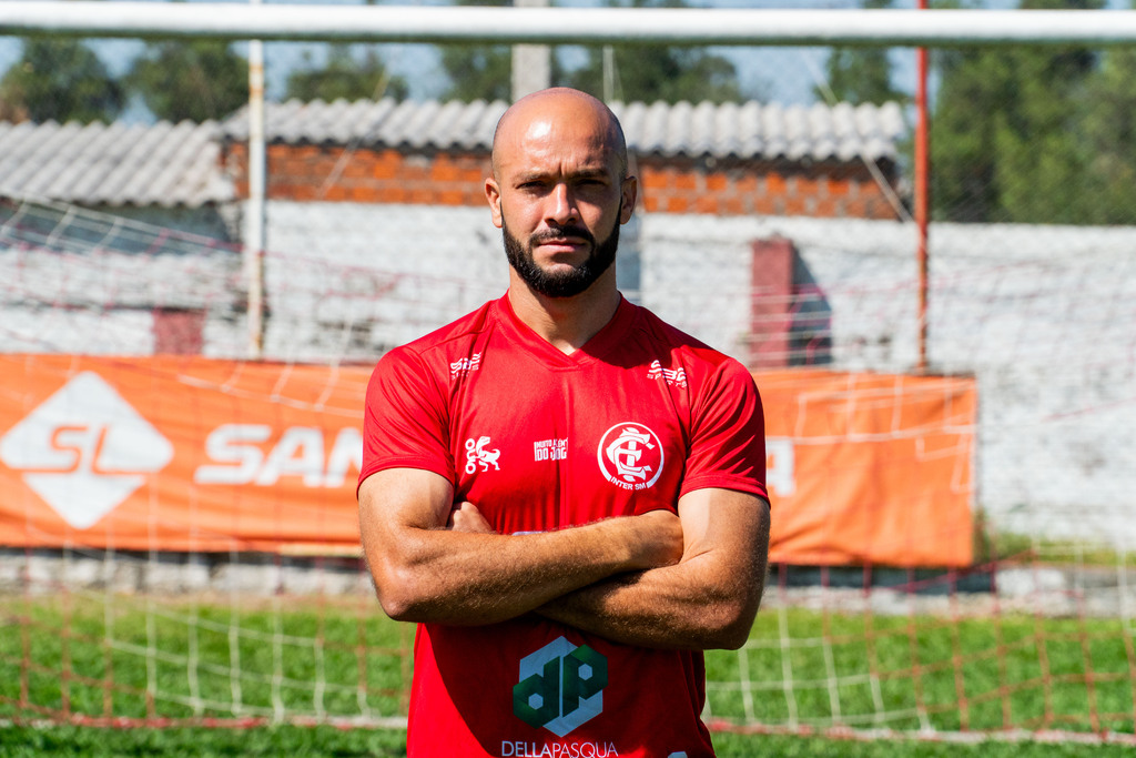 título imagem “Não tem plano B, vamos lutar pelo acesso”; conheça Michel, artilheiro que escolheu defender o Inter-SM em 2024