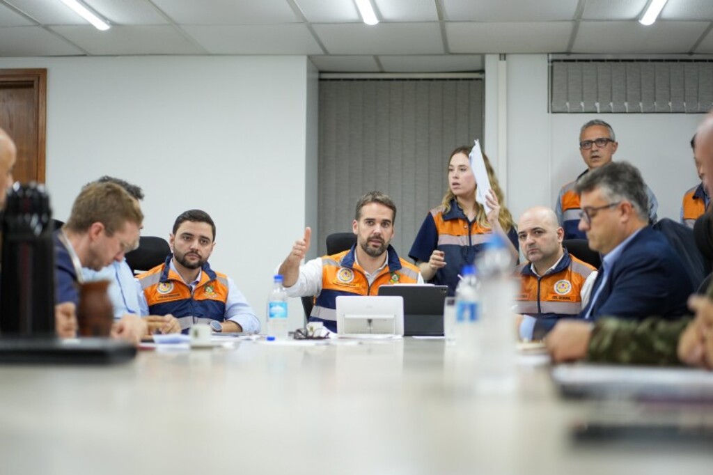 Foto: Maurício Tonetto (Palácio Piratini) - O governo Eduardo Leite coordena o Gabinete de Crise que define as ações diante da chuvarada