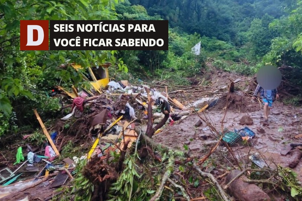 Defesa Civil confirma mais uma morte na região e outras 5 notícias pra você ficar sabendo