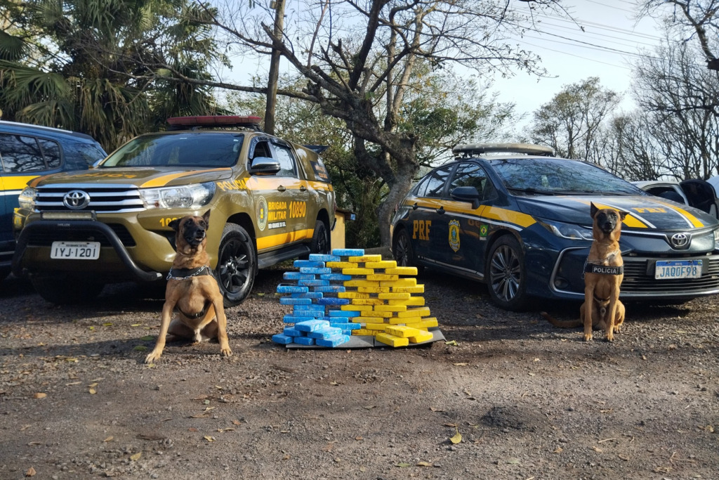 Três são presos e carga milionária de cocaína é apreendida em Santa Maria; suspeitos estavam com criança de 3 anos no veículo