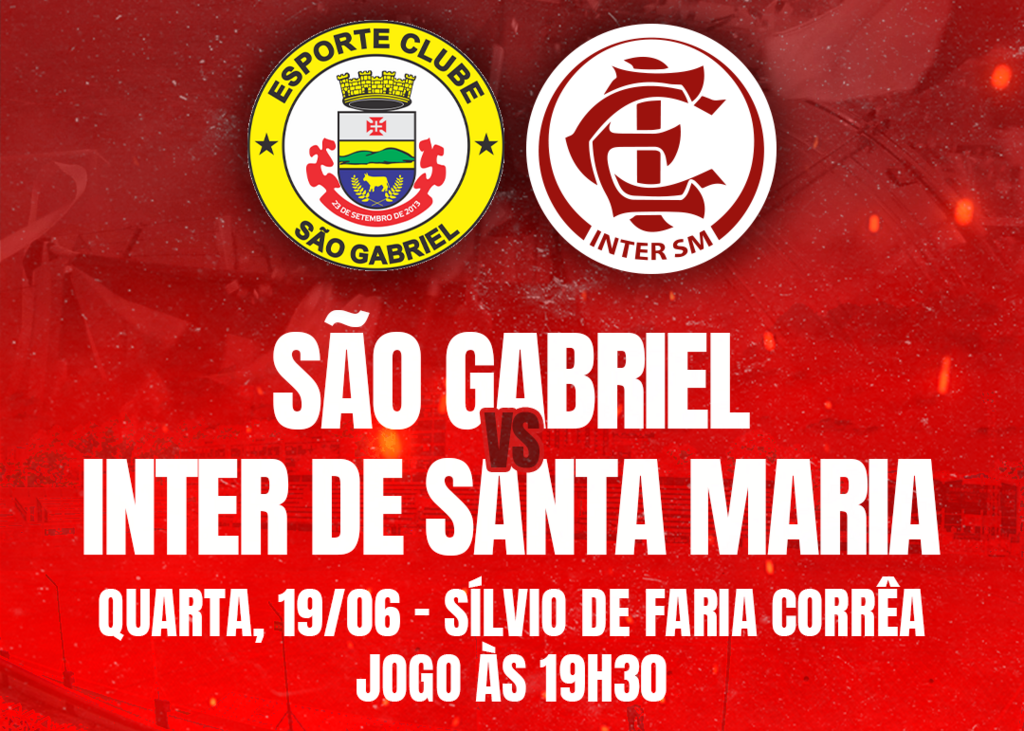 título imagem AO VIVO: Rádio CDN transmite São Gabriel x Inter-SM nesta quarta pela Divisão de Acesso