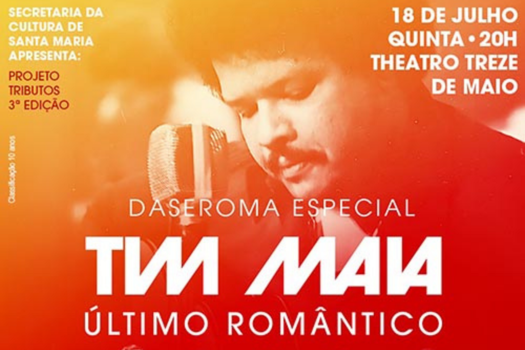 Projeto Tributos e banda Daseroma relembram sucessos de Tim Maia nesta quinta no Theatro Treze de Maio