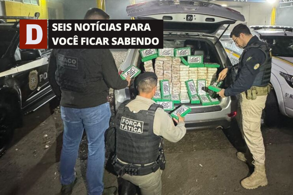 Motorista é preso com 130 kg de drogas e outras cinco notícias