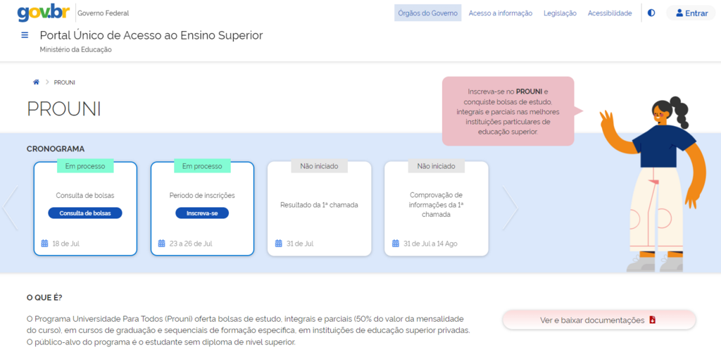 título imagem MEC alerta para golpes e ressalta que inscrição no Prouni é gratuita